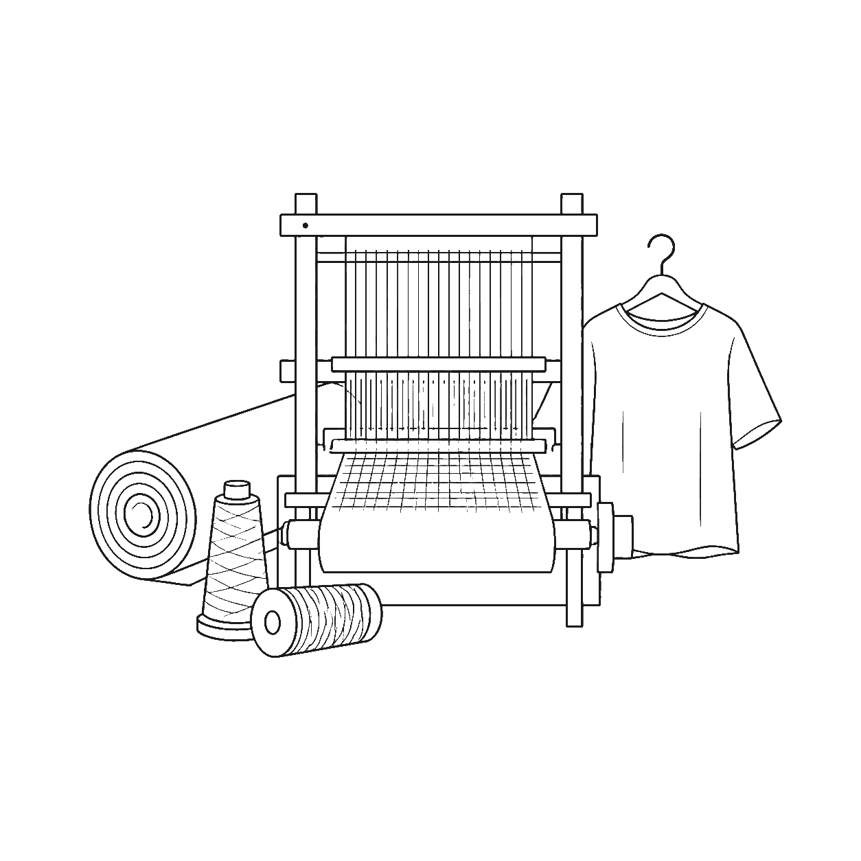 Textiles & Apparel sector illustration